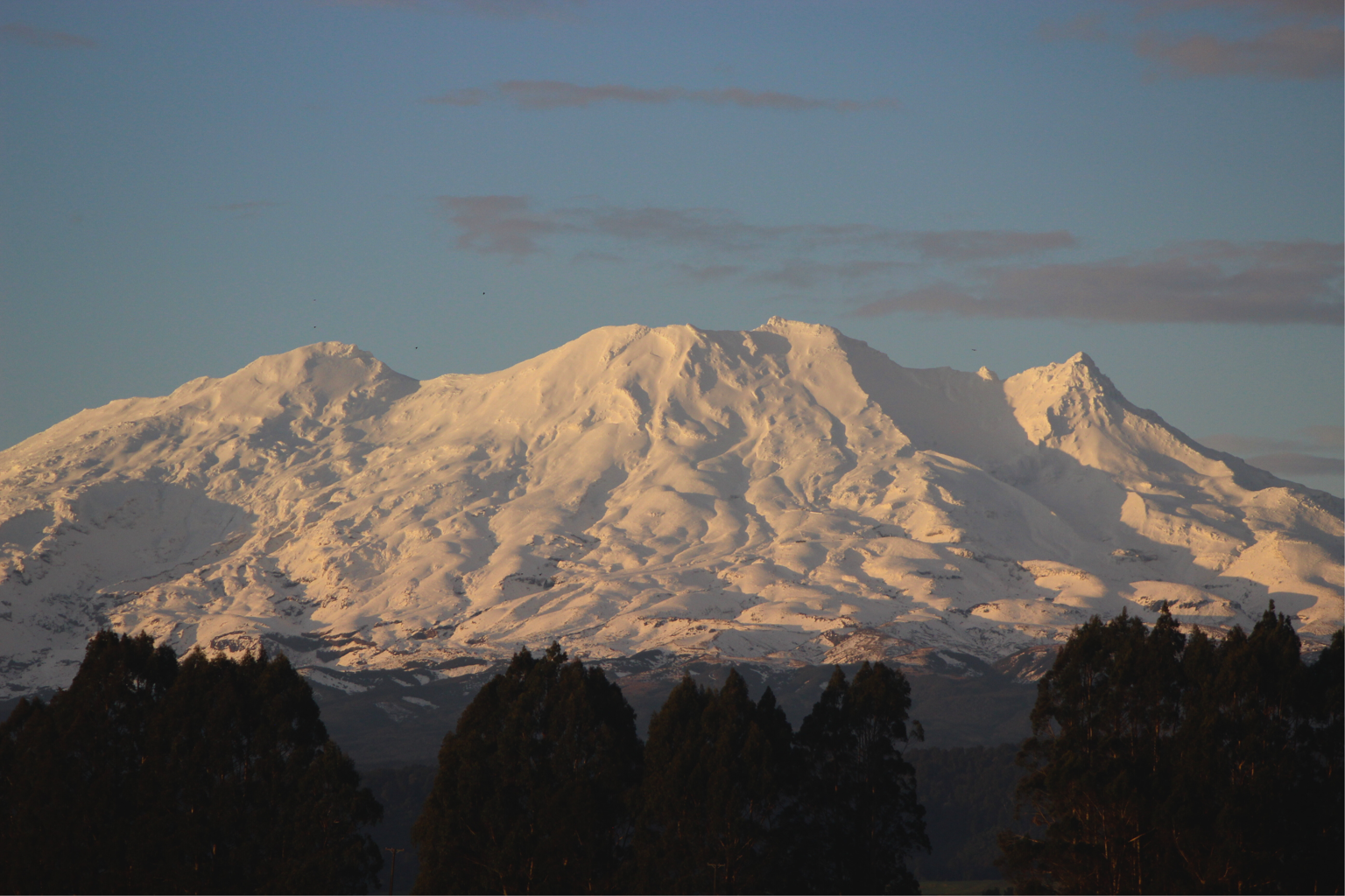 Mt Ruapehu from Raetihi Marae