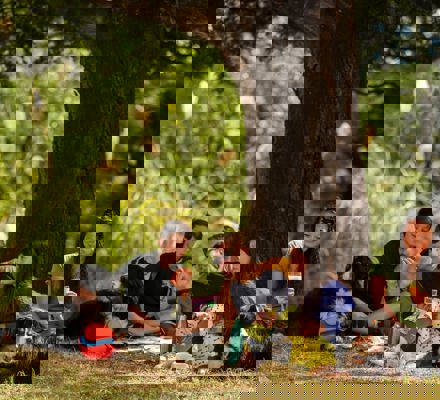 Family and dogs having a picnic in Ohakune - Visit Ruapehu.jpg