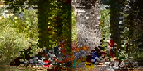 Family and dogs having a picnic in Ohakune - Visit Ruapehu.jpg
