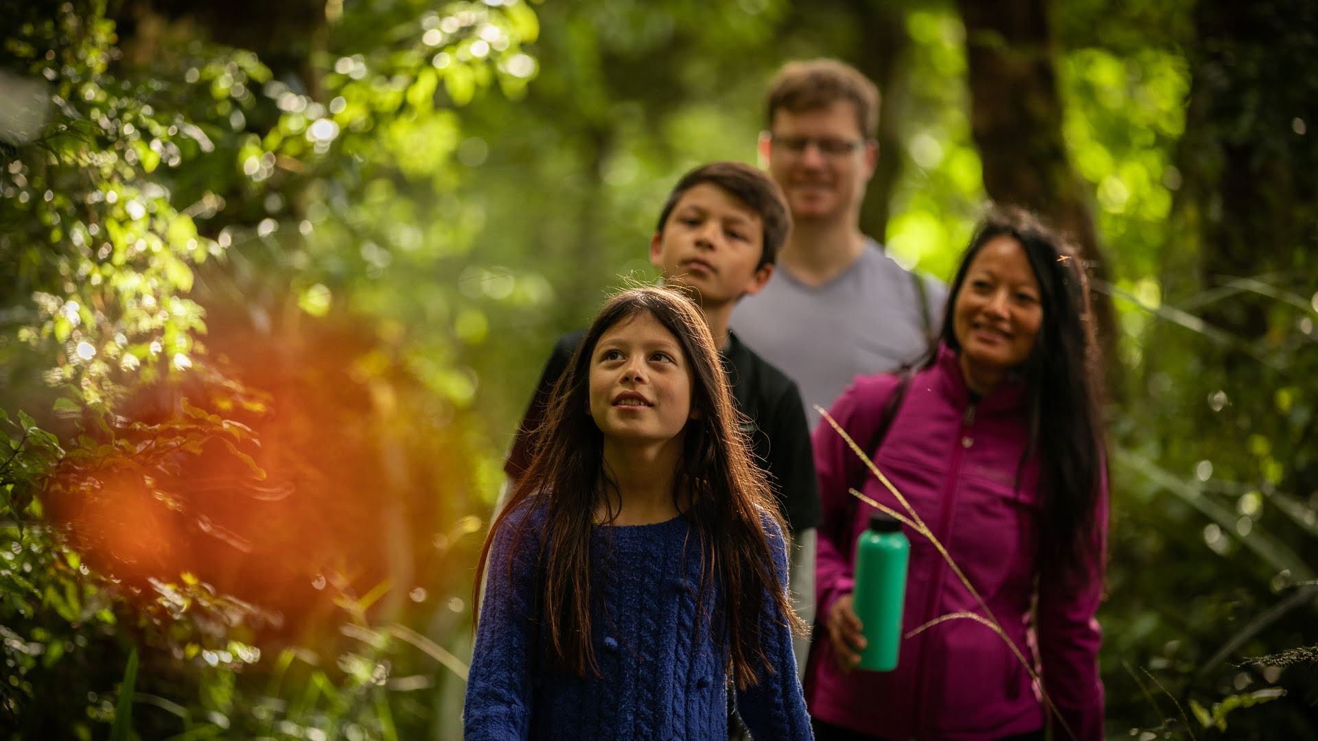 Family walking through the bush on the Makotuku Track in Raetihi - Visit Ruapehu.jpg