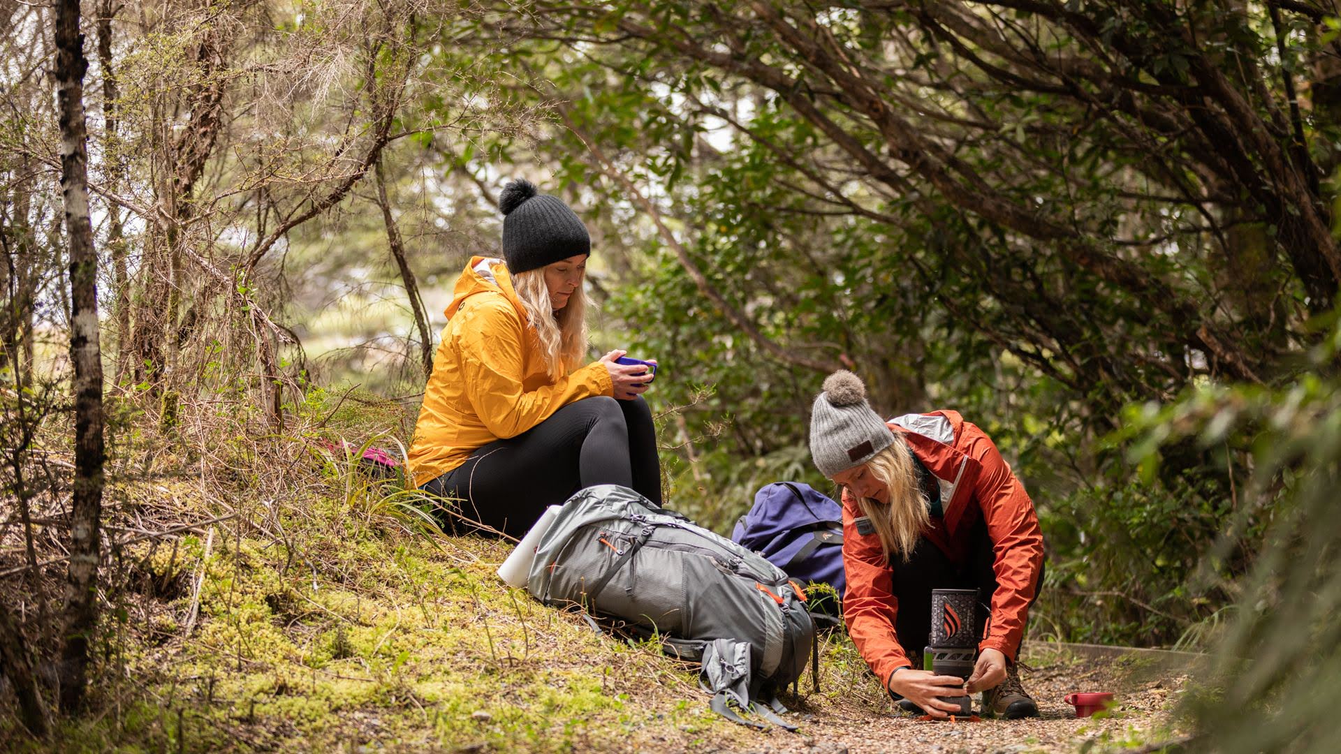 Friends stopping for a cup of tea on a hike in Tongariro National Park - Visit Ruapehu.jpg