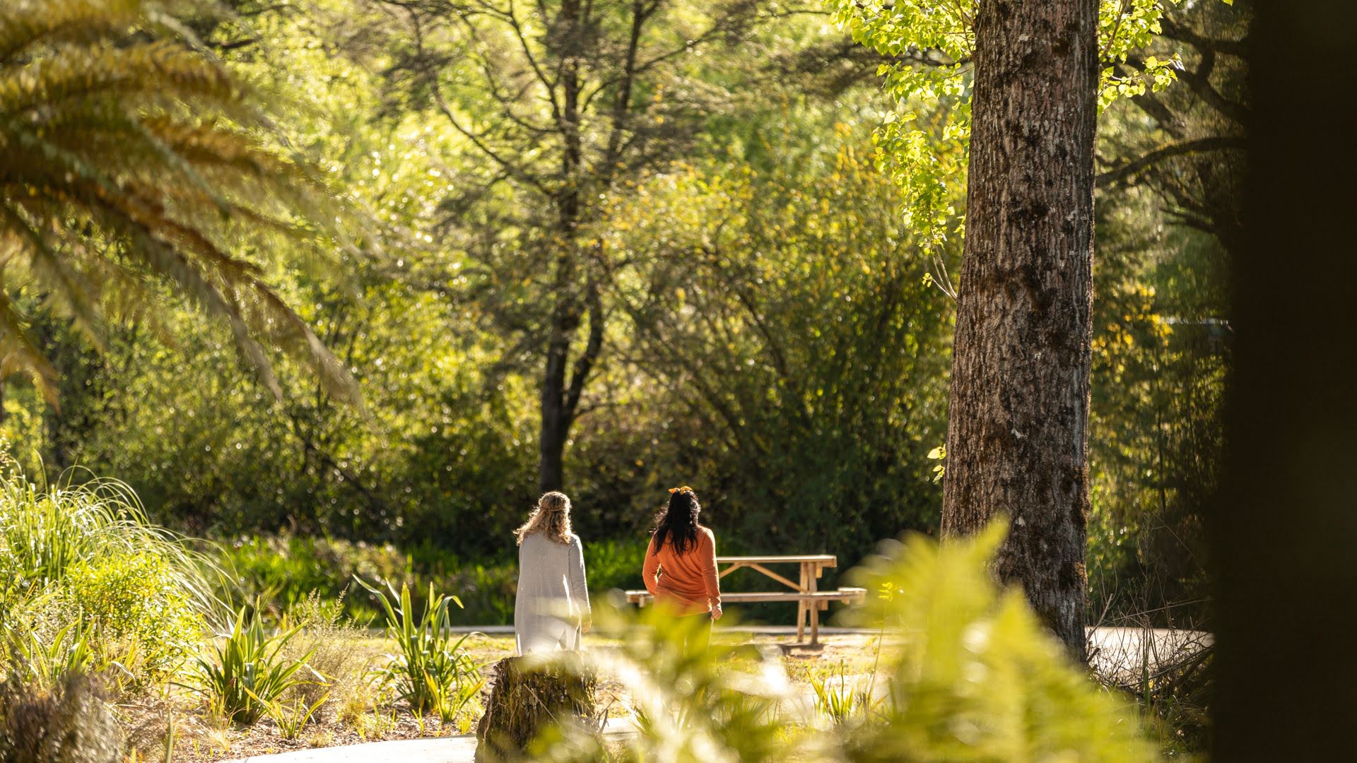 Girls walking down path by river in Raetihi at Makotuku Walkway - Visit Ruapehu.jpg
